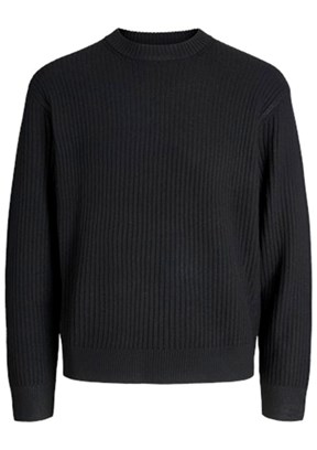 JACK JONES Siyah Erkek Bisiklet Yaka Kazak