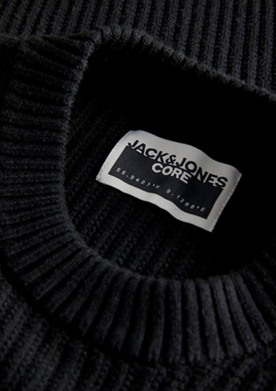 JACK JONES Siyah Erkek Bisiklet Yaka Kazak