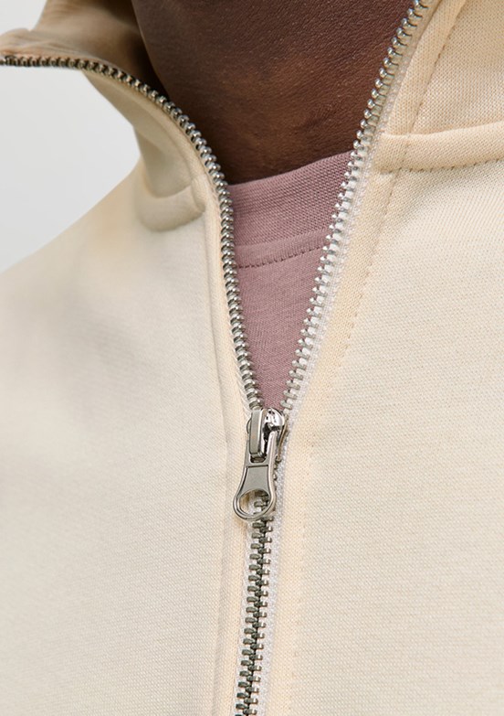 JACK JONES Beyaz Erkek Dik Yaka Sweatshirt