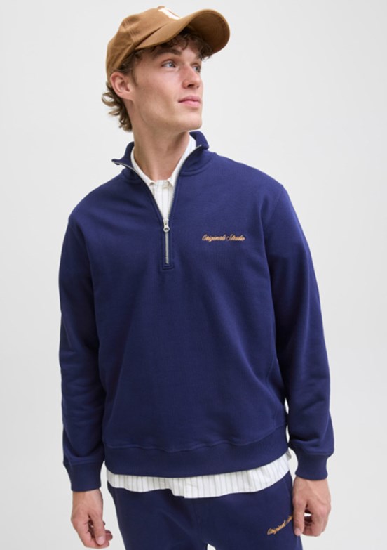 JACK JONES Çok Renkli Erkek Dik Yaka Sweatshirt