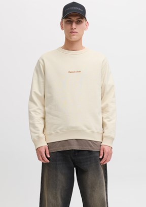 JACK JONES Beyaz Erkek Kapüşonlu Sweatshirt