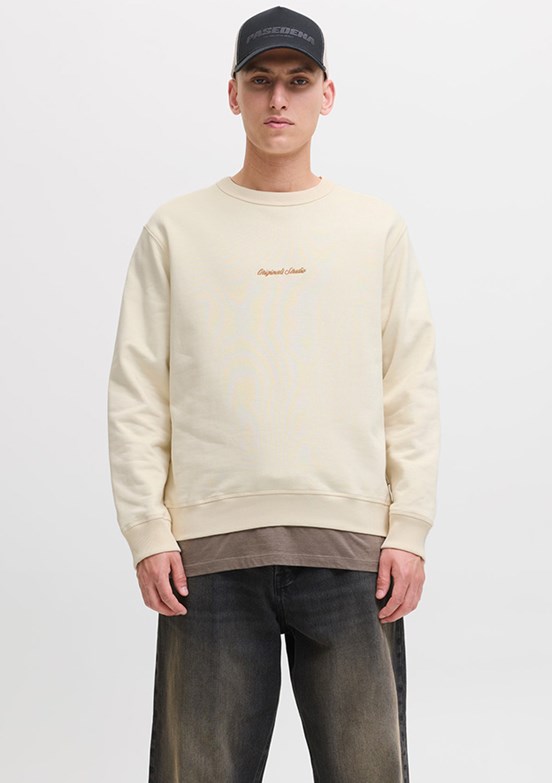 JACK JONES Beyaz Erkek Kapüşonlu Sweatshirt