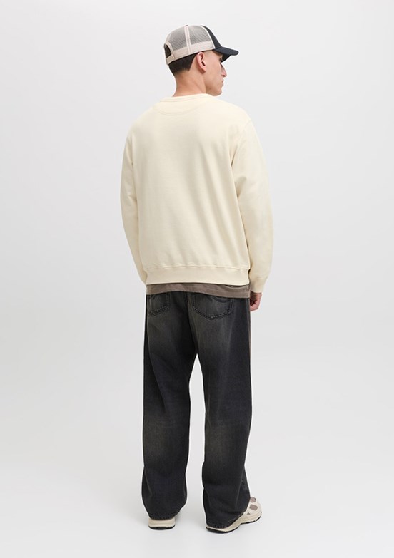 JACK JONES Beyaz Erkek Kapüşonlu Sweatshirt