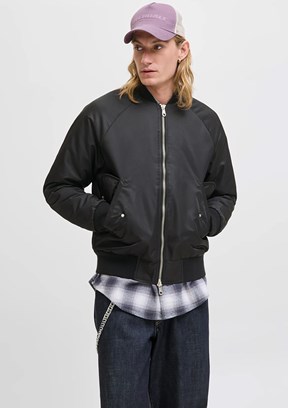 JACK JONES Siyah Erkek Bomber Mont