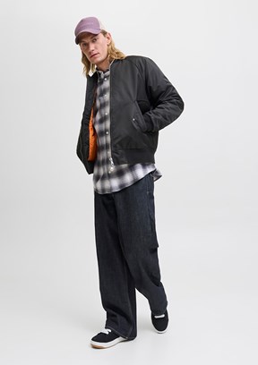 JACK JONES Siyah Erkek Bomber Mont