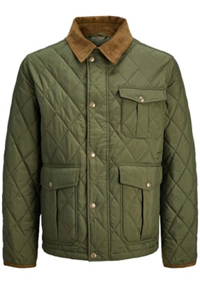JACK JONES Yeşil Erkek Kapüşonsuz Ceket