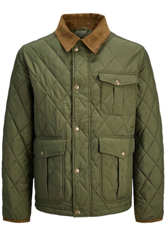 JACK JONES Yeşil Erkek Kapüşonsuz Ceket