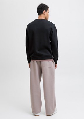 JACK JONES Siyah Erkek Kapüşonlu Sweatshirt