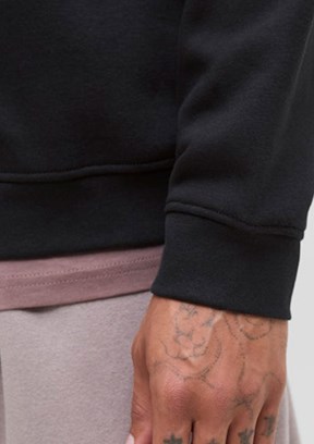JACK JONES Siyah Erkek Kapüşonlu Sweatshirt