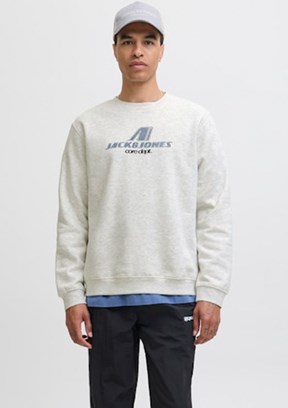 JACK JONES Beyaz Erkek Kapüşonlu Sweatshirt