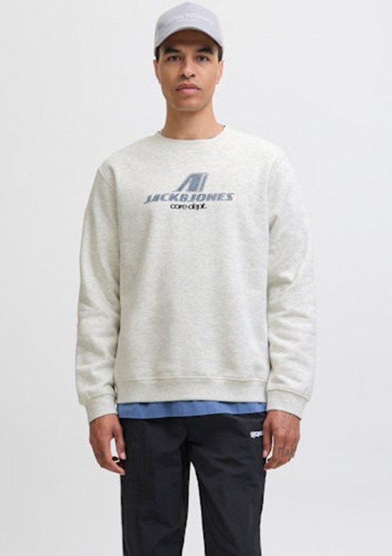 JACK JONES Beyaz Erkek Kapüşonlu Sweatshirt