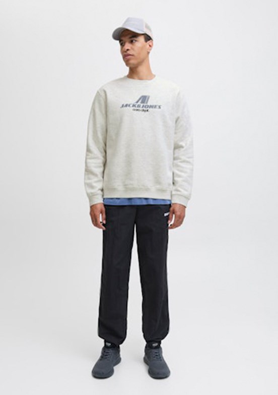 JACK JONES Beyaz Erkek Kapüşonlu Sweatshirt