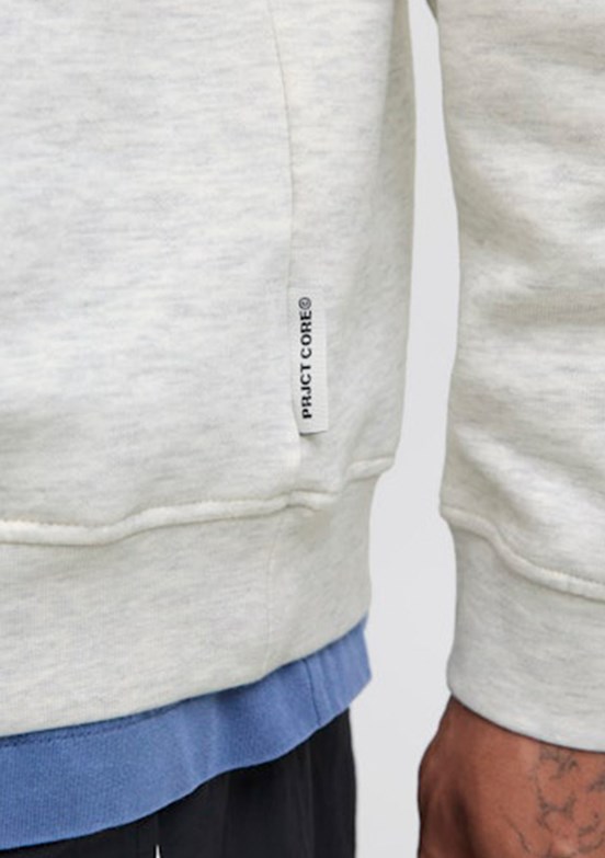JACK JONES Beyaz Erkek Kapüşonlu Sweatshirt