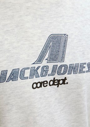 JACK JONES Beyaz Erkek Kapüşonlu Sweatshirt