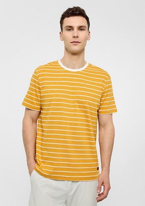 BACKANDBOND Sarı Erkek Bisiklet Yaka T-Shirt