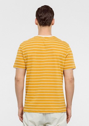 BACKANDBOND Sarı Erkek Bisiklet Yaka T-Shirt