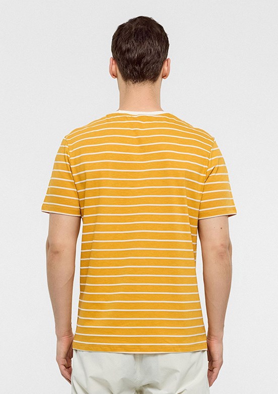 BACKANDBOND Sarı Erkek Bisiklet Yaka T-Shirt
