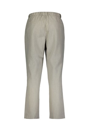 BACKANDBOND - B34S30019 Erkek Bej Beli Lastikli Pantolon