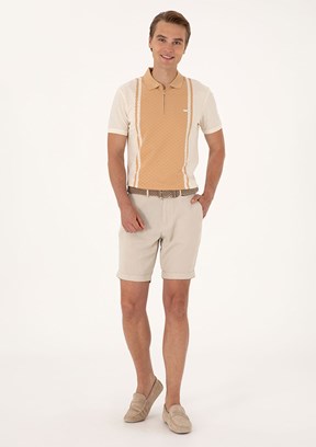 US POLO ASSN Bej Erkek Kapri Şort