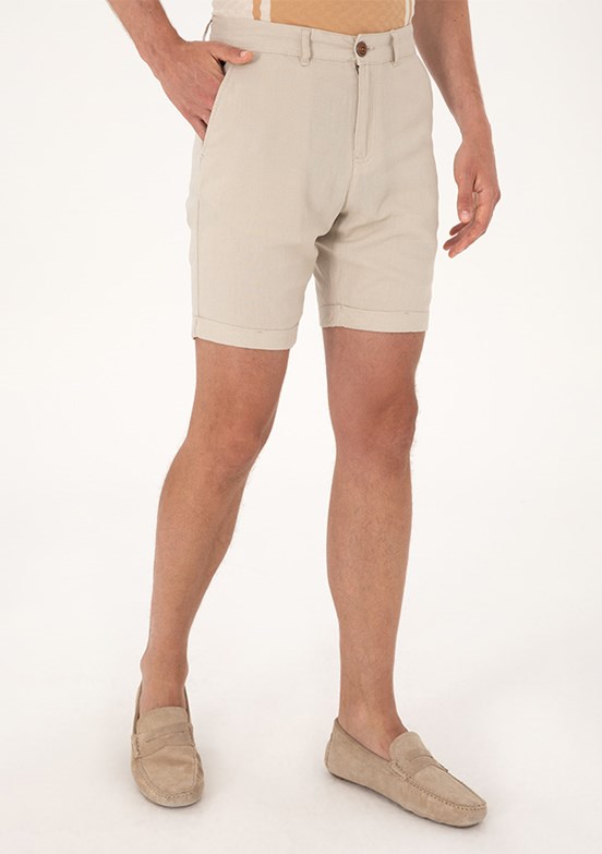 US POLO ASSN Bej Erkek Kapri Şort