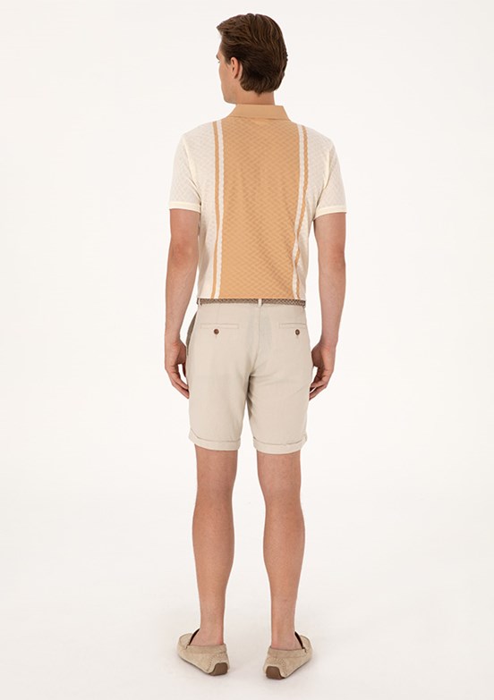 US POLO ASSN Bej Erkek Kapri Şort