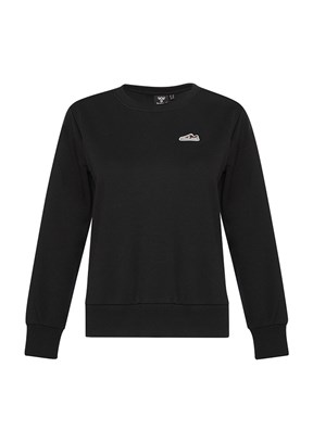 HUMMEL Elfin Siyah Kadın Bisiklet Yaka Sweatshirt