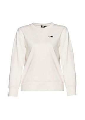 HUMMEL Elfin Beyaz Kadın Bisiklet Yaka Sweatshirt