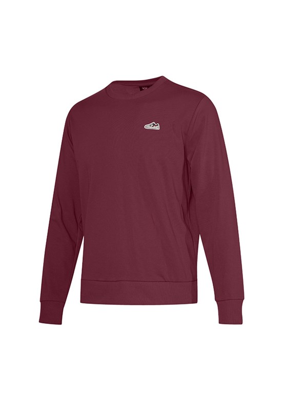 HUMMEL Bordo Erkek Bisiklet Yaka Sweatshirt
