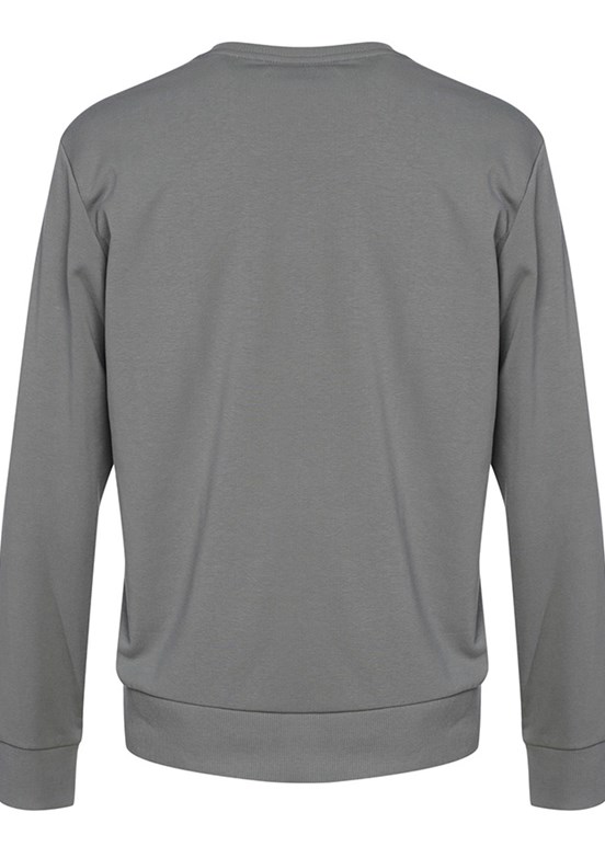 HUMMEL Gri Erkek Jungle Bisiklet Yaka Sweatshirt