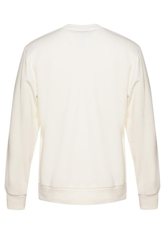 HUMMEL Beyaz Erkek Bisiklet Yaka Sweatshirt