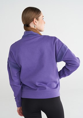 HUMMEL Mor Kadın Adur Zip Neck Fermuarlı Sweatshirt