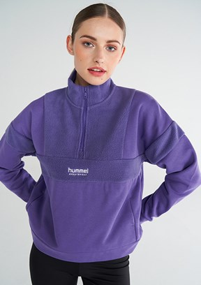 HUMMEL Mor Kadın Adur Zip Neck Fermuarlı Sweatshirt