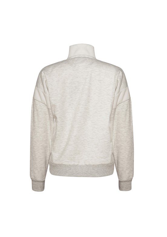 HUMMEL Gri Kadın Adur Zip Neck Fermuarlı Sweatshirt