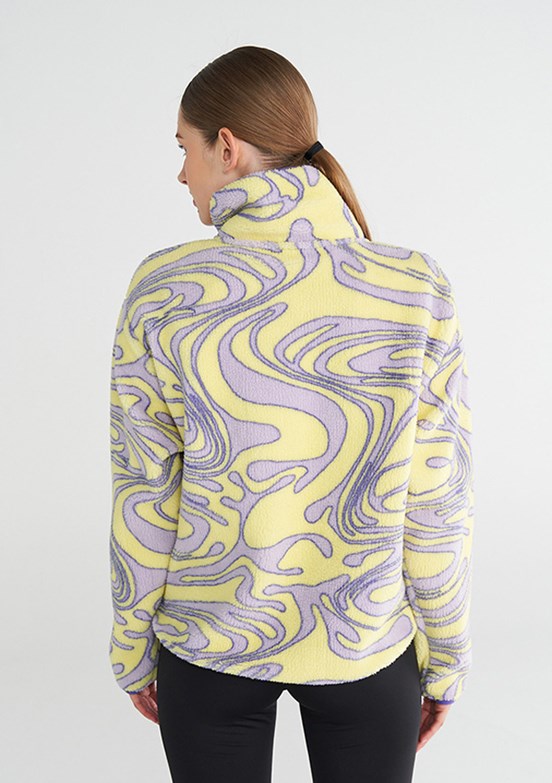HUMMEL Sarı Kadın Amber Sherpa Zip Fermuarlı Sweatshirt