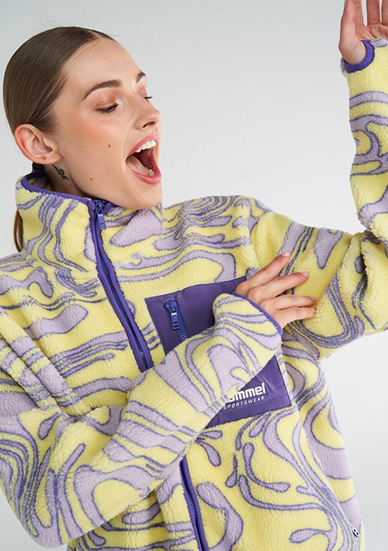 HUMMEL Sarı Kadın Amber Sherpa Zip Fermuarlı Sweatshirt