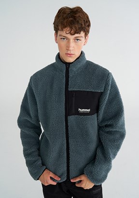 HUMMEL Gri Erkek Arthur Sherpa Zip Fermuarlı Sweatshirt