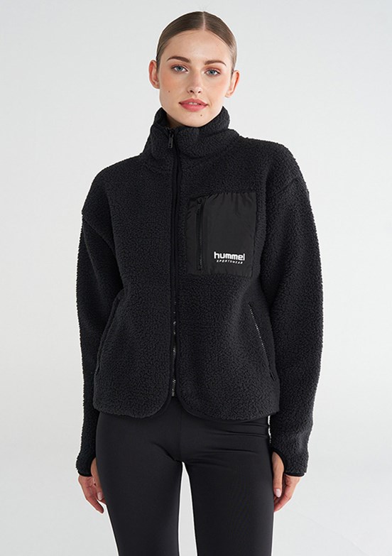 HUMMEL Siyah Kadın Arun Sherpa Zip Fermuarlı Mont