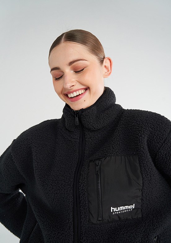 HUMMEL Siyah Kadın Arun Sherpa Zip Fermuarlı Mont