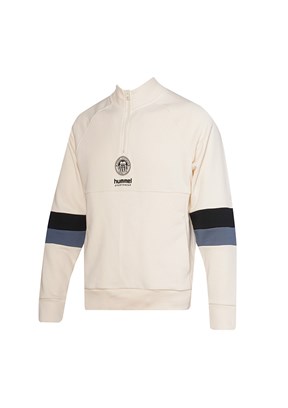 HUMMEL Hunter Ekru Yarım Fermuarlı Sweatshirt