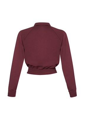 HUMMEL Jed Bordo Kadın Fermuarlı Sweatshirt