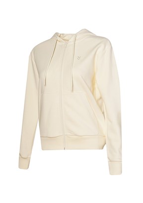 HUMMEL Beyaz Kadın Fermuarlı Kapüşonlu Sweatshirt