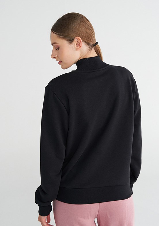HUMMEL Siyah Kadın Pulse Fermuarlı Sweatshirt