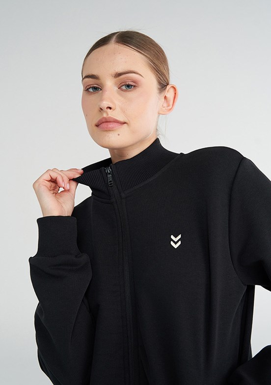 HUMMEL Siyah Kadın Pulse Fermuarlı Sweatshirt