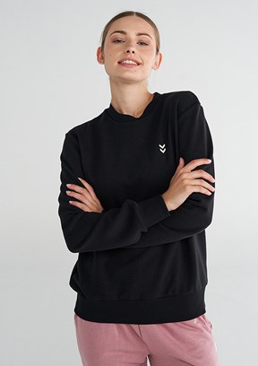 HUMMEL Siyah Kadın Bisiklet Yaka Sweatshirt