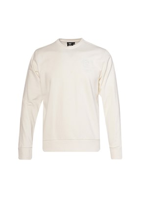 HUMMEL Tony - 922441-9157 Erkek Beyaz Kapüşonsuz Sweatshirt