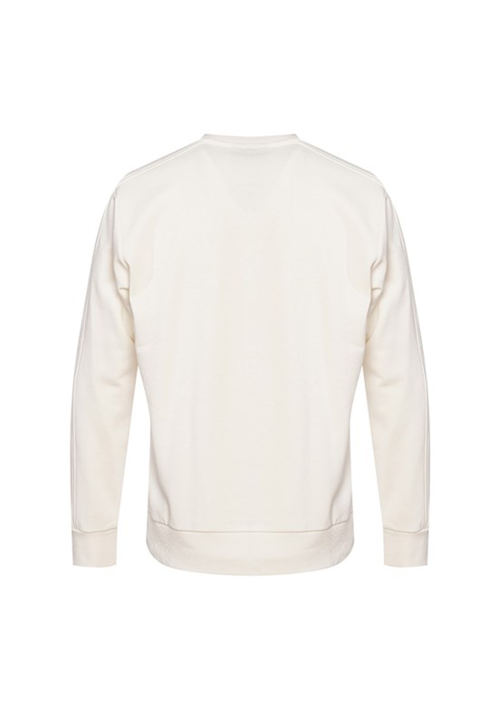HUMMEL Tony - 922441-9157 Erkek Beyaz Kapüşonsuz Sweatshirt