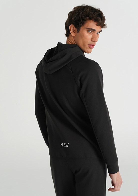 HUMMEL Nova Siyah Erkek Fermuarlı Hoodie