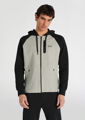 HUMMEL Nova Gri Erkek Fermuarlı Hoodie