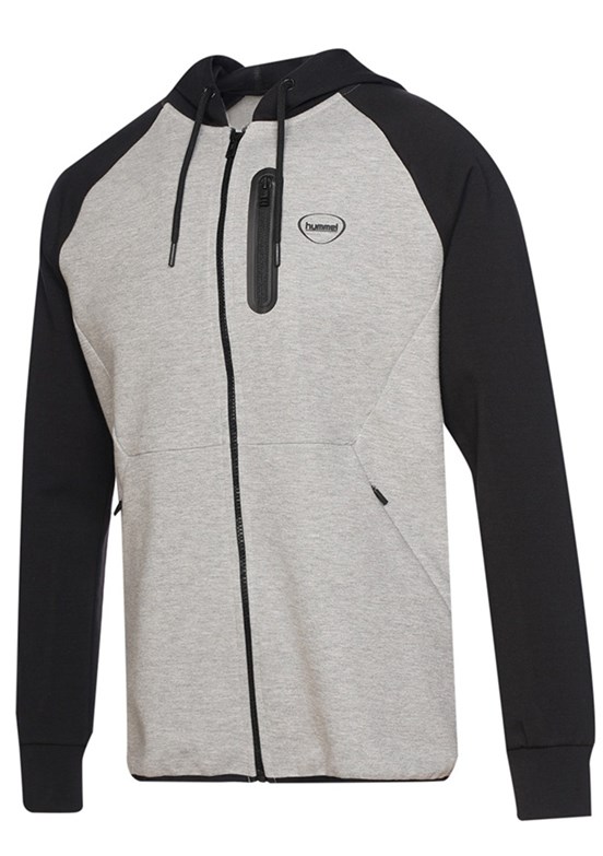 HUMMEL Nova Gri Erkek Fermuarlı Hoodie