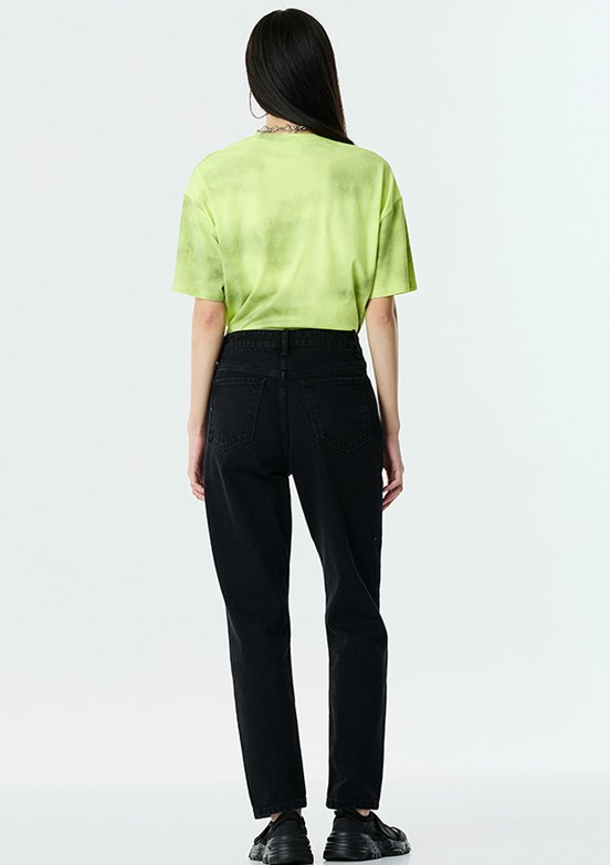 TWİST Siyah Kadın Mom Fit Jean Pantolon
